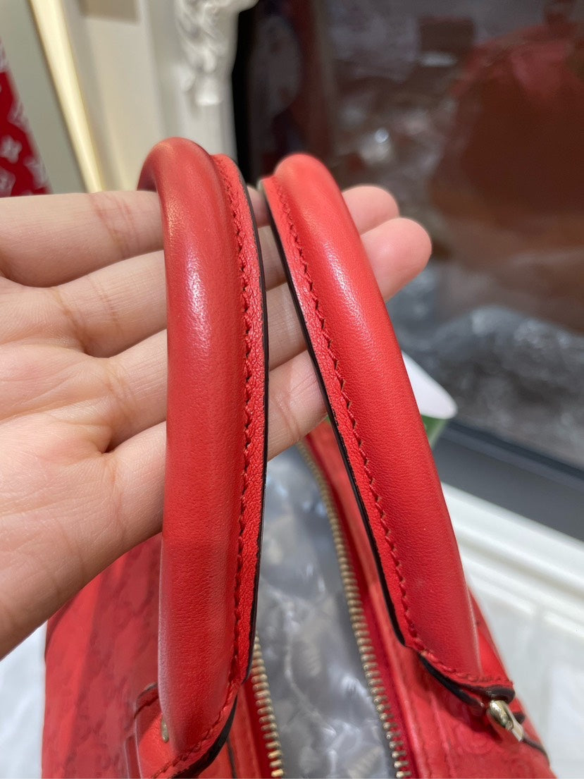 Gucci Boston Bag - Red Leather Duffle