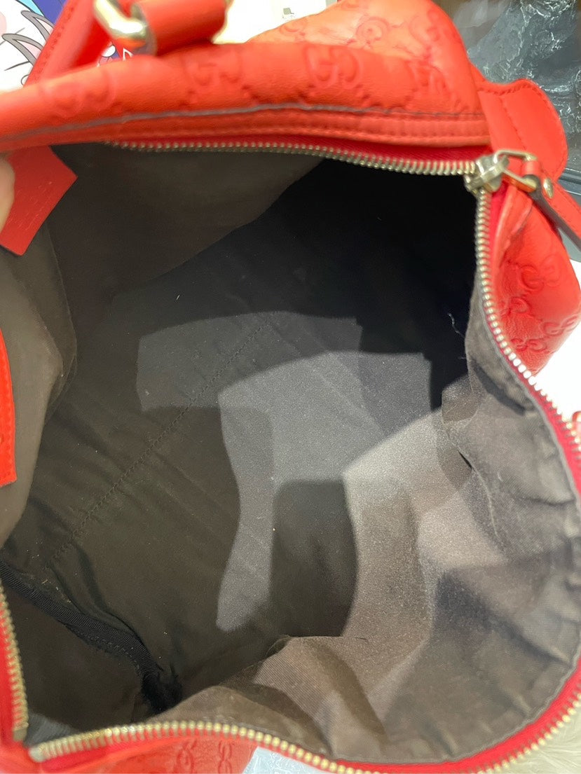 Gucci Boston Bag - Red Leather Duffle