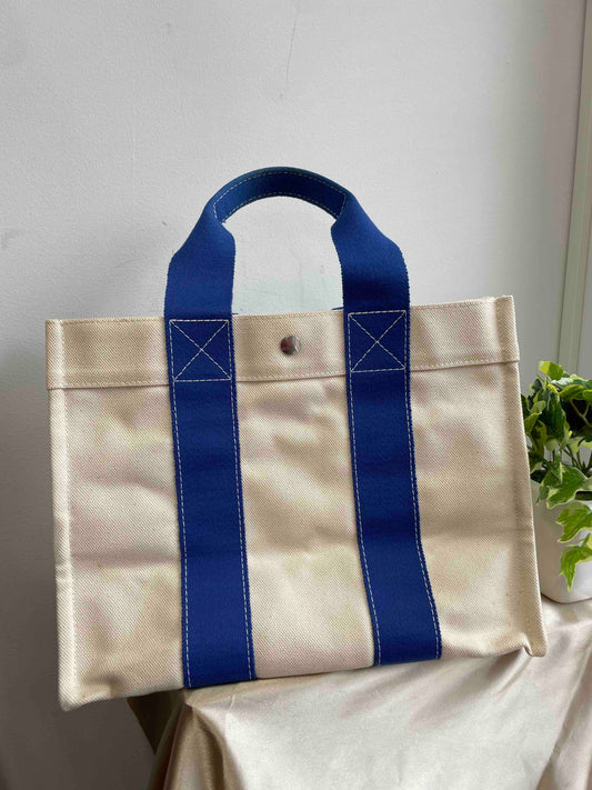 Hermes Tote Bag RE217 in Canvas Beige
