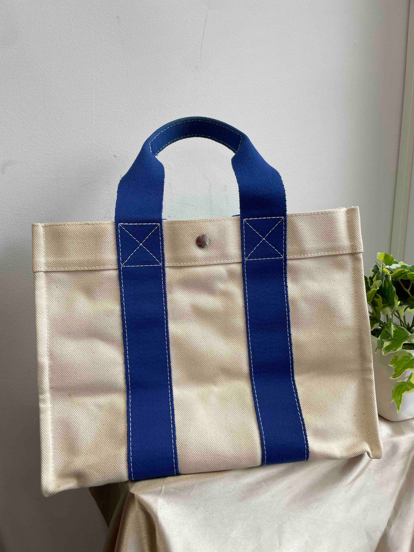 Hermes Tote Bag RE217 in Canvas Beige