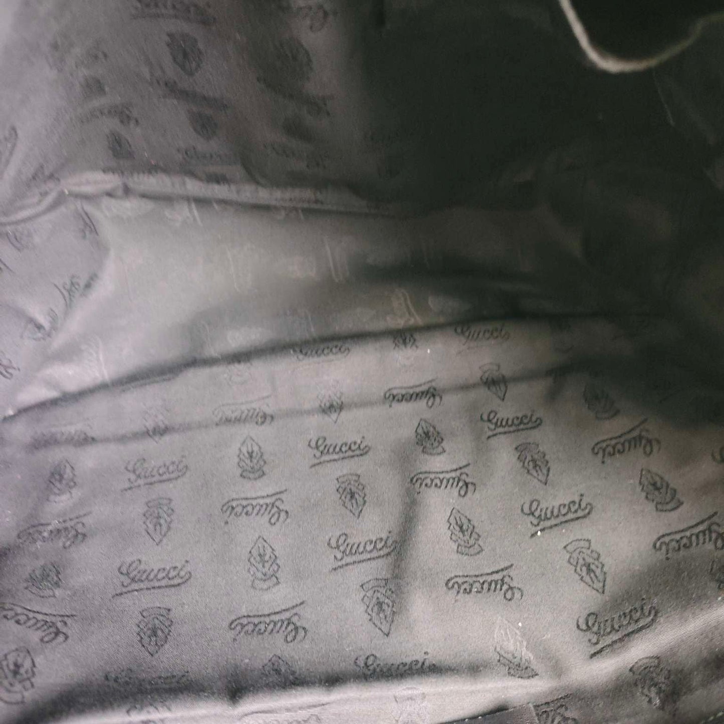 Gucci Black GG Printed Canvas Messenger Bag