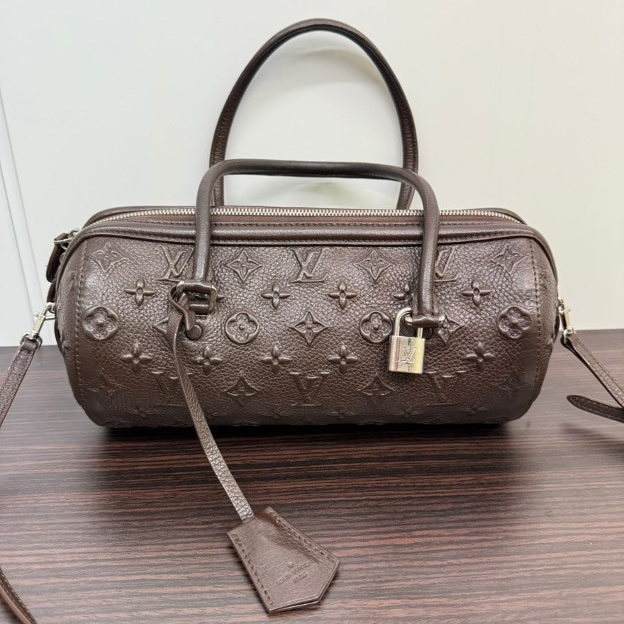 Limited Edition Preloved Louis Vuitton Monogram Leather Papillon 2way Bag Brown - N3803342