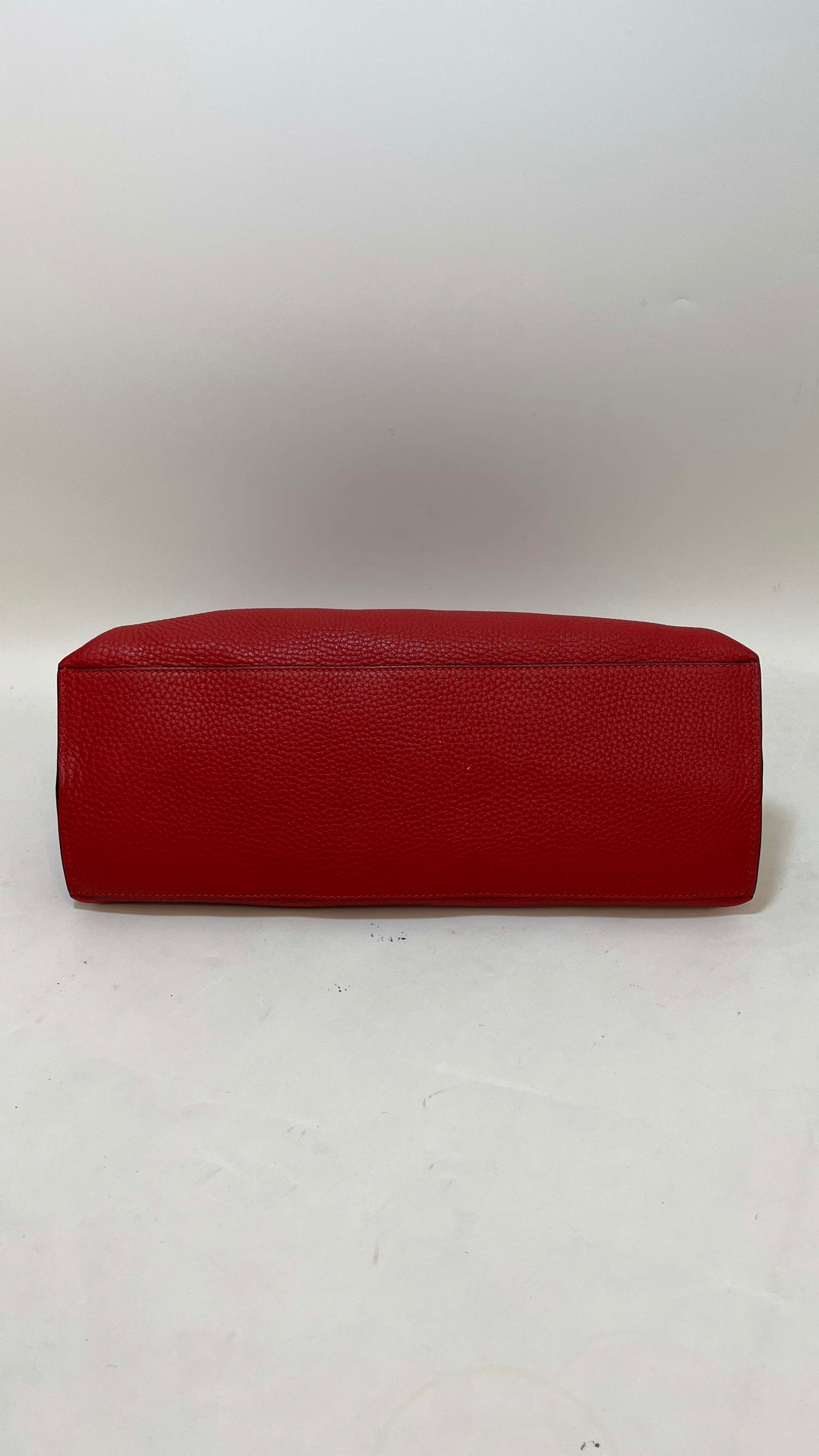 Gucci Bamboo Top Handle Bag Red Leather Shoulder Bag