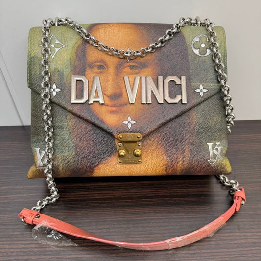 Limited✨Preloved Louis Vuitton Da Vinci Chain Bag NGB441 Multicolor Shoulder Bag