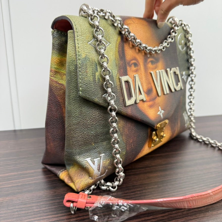 Limited✨Preloved Louis Vuitton Da Vinci Chain Bag NGB441 Multicolor Shoulder Bag