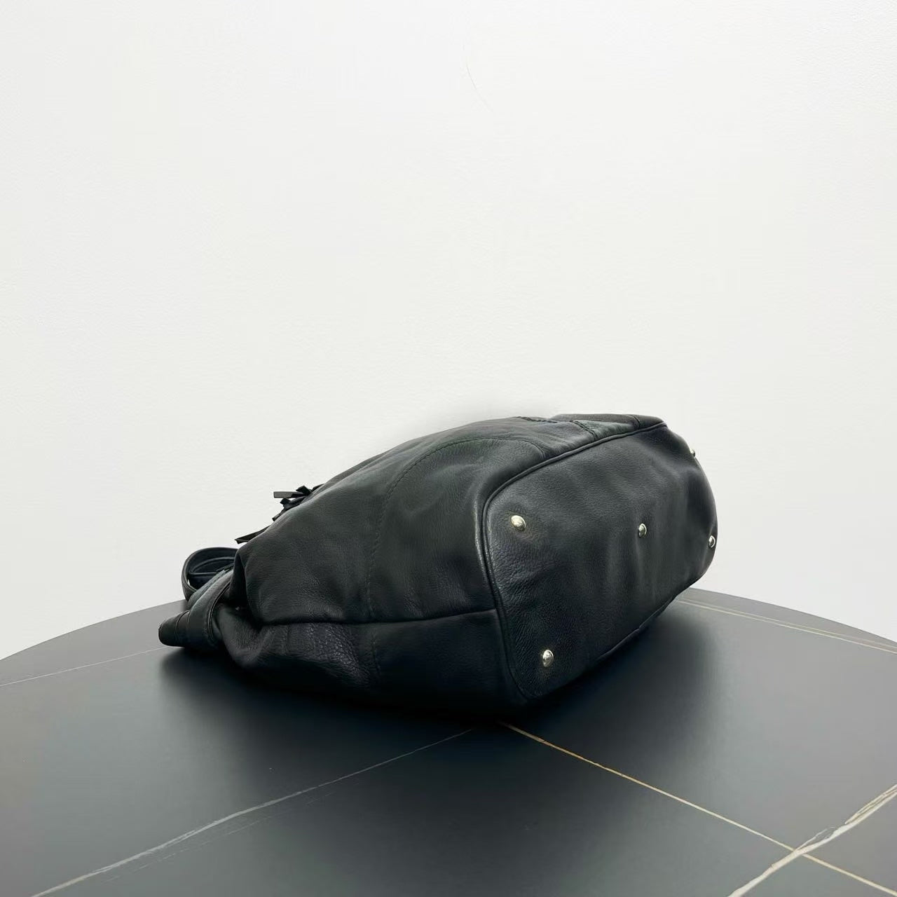 Gucci Black Leather Indy Tote Bag