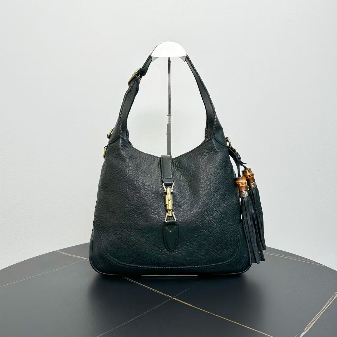 Gucci Indy Black Leather Shoulder Bag