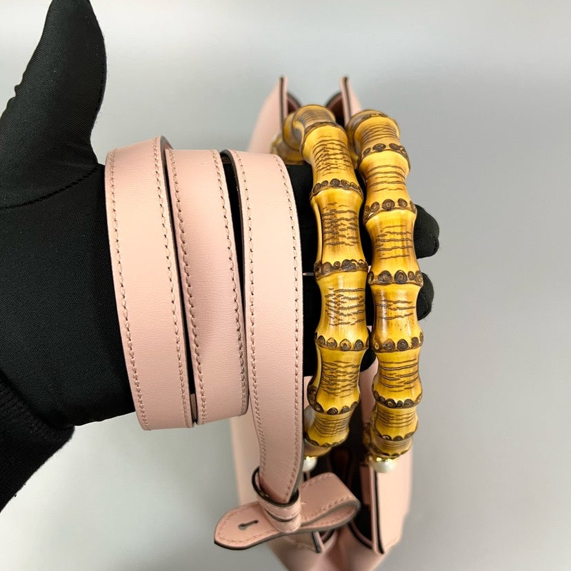 Gucci Preloved Nymphaea Bag Pink Top Handle Bag