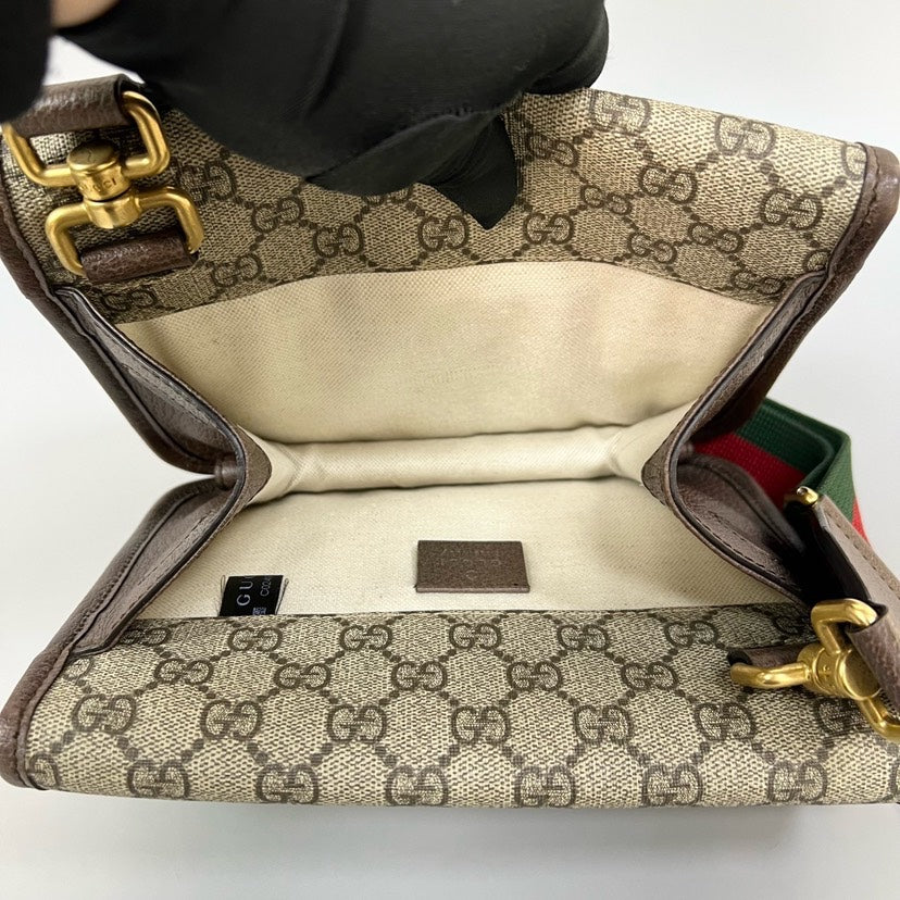 Gucci GG Supreme Beige Reversible Belt Bum Bag