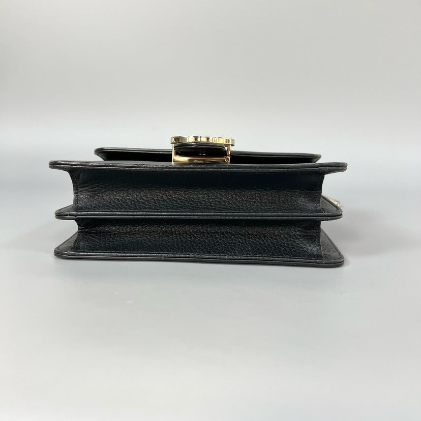 Gucci GG Marmont Black Leather Mini Crossbody Bag XJ10765