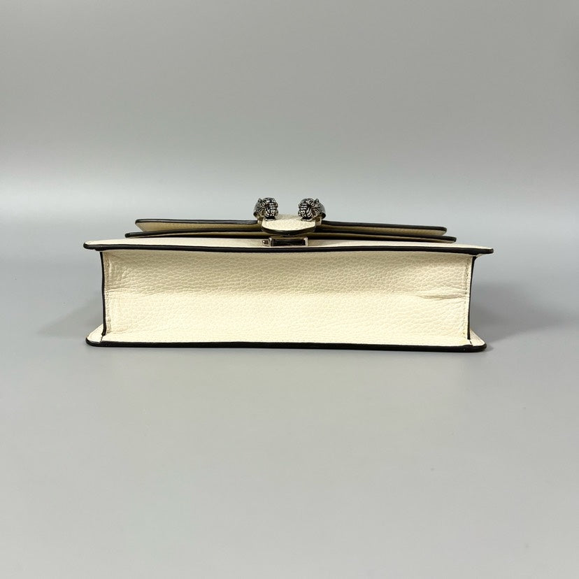 Gucci Dionysus Enamel Bag in Cream Leather - Preloved Shoulder Bag XJ10572