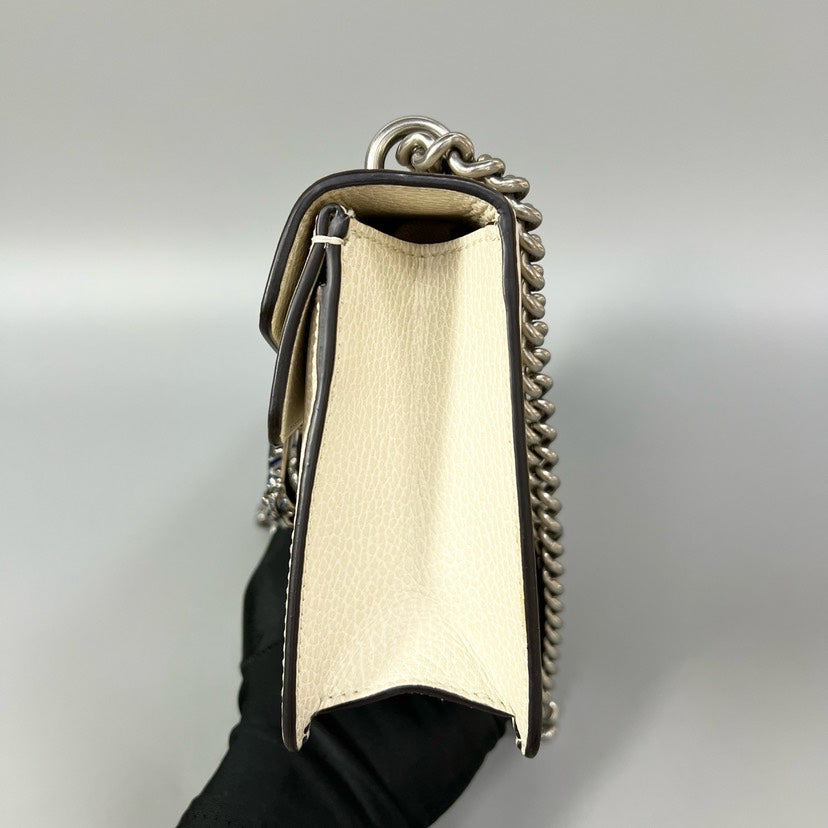 Gucci Dionysus Enamel Bag in Cream Leather - Preloved Shoulder Bag XJ10572