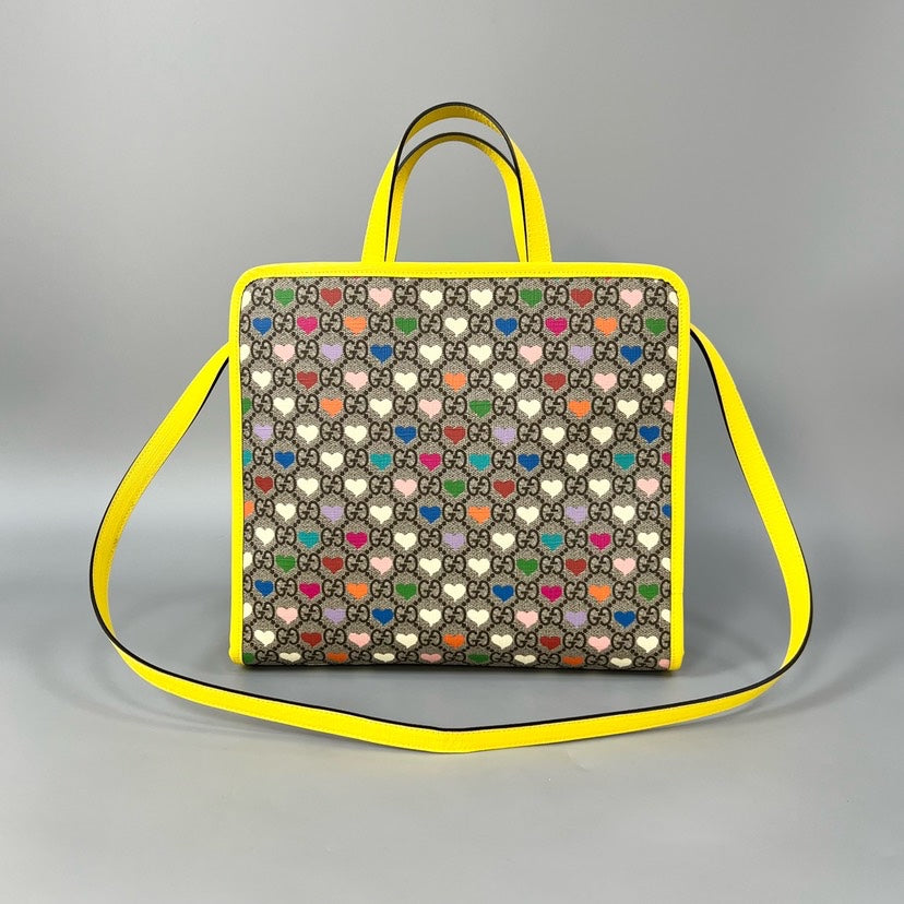 Gucci Preloved Kids Tote Bag Multicolor with Heart Pattern XJ10873