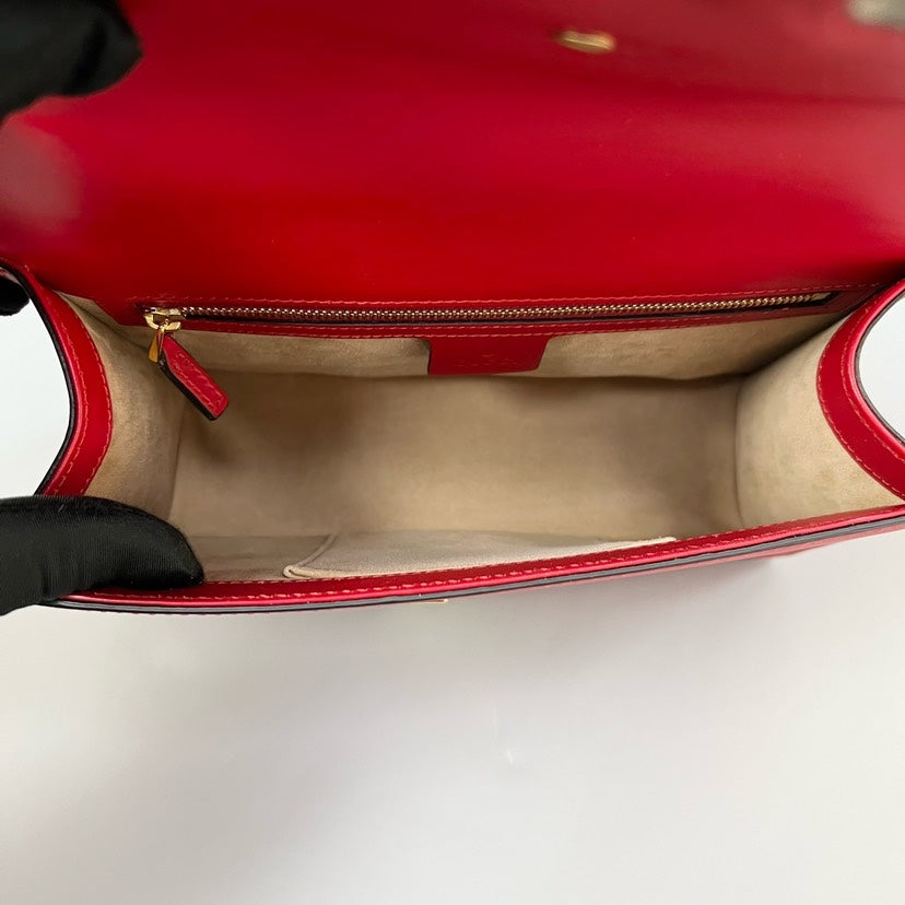 Gucci Preloved Sylvie Red Shoulder Bag XJ10902