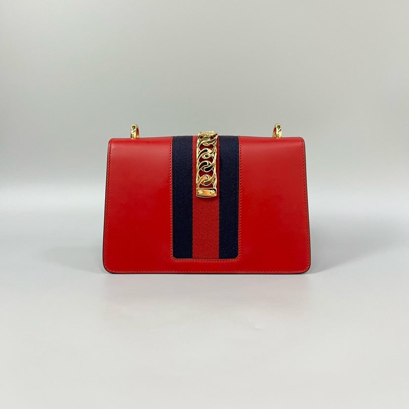 Gucci Preloved Sylvie Red Shoulder Bag XJ10902