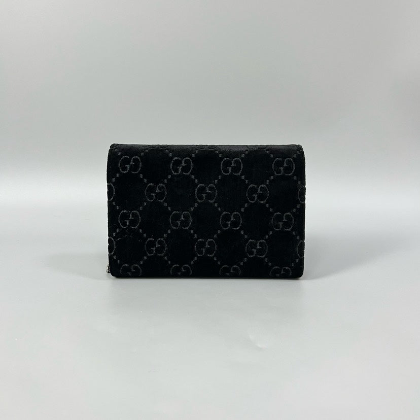 Gucci Dionysus Black Velvet WOC Crossbody Bag