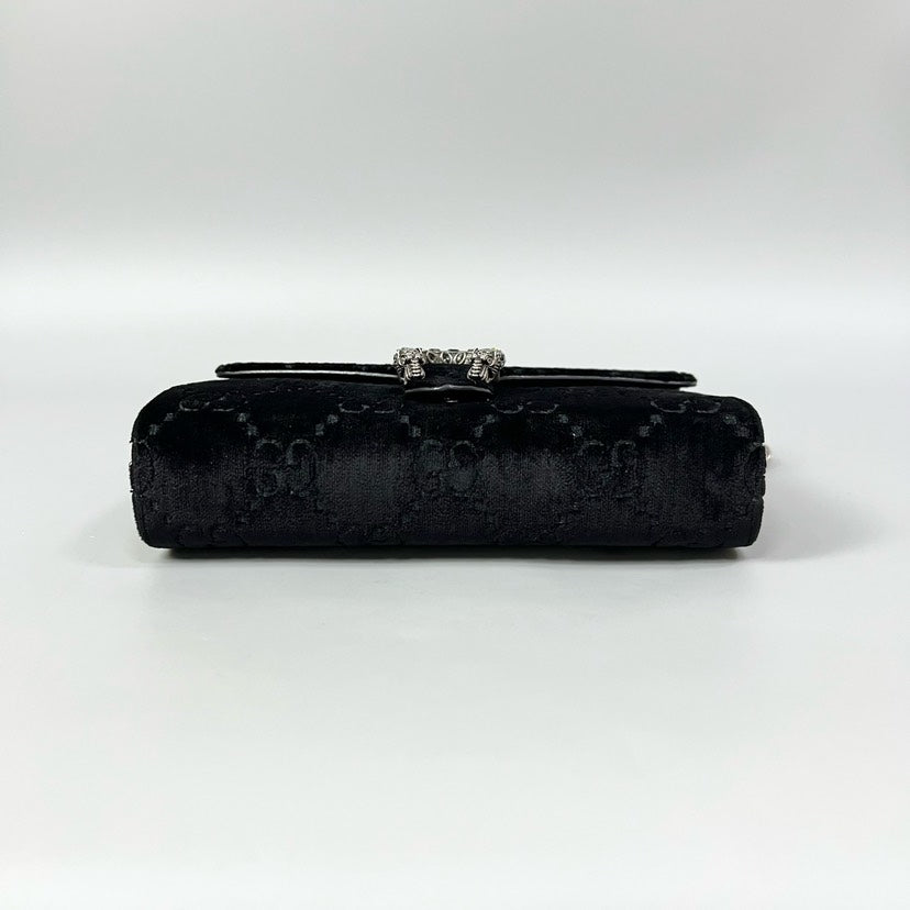 Gucci Dionysus Black Velvet WOC Crossbody Bag