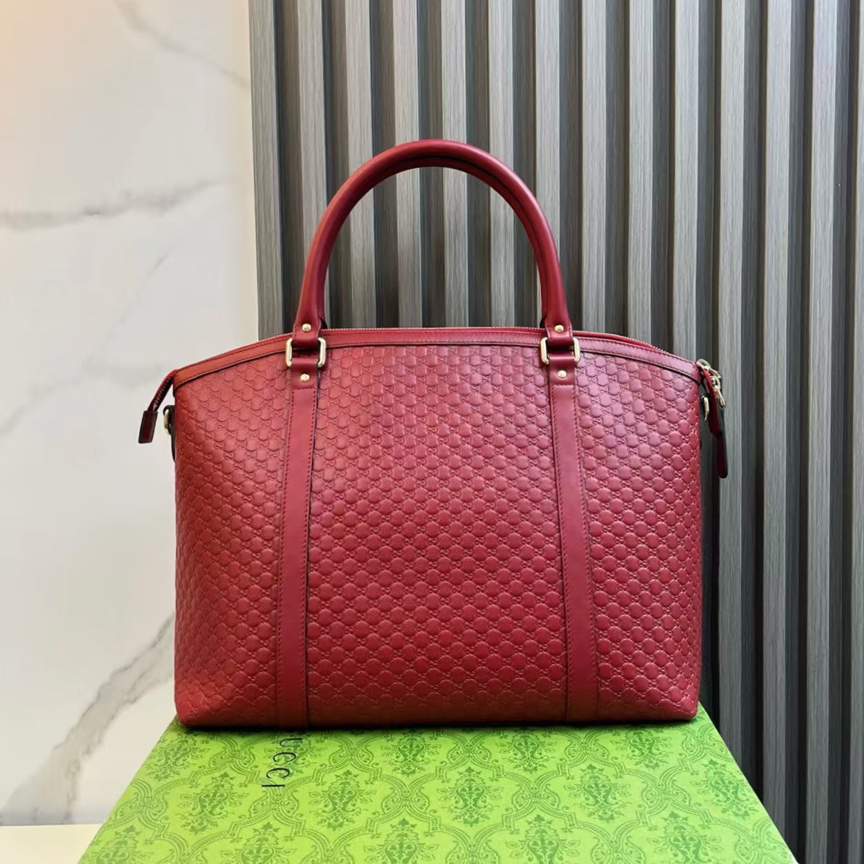 Gucci Interlocking Red Two-Way Bag - Luxurious Preloved Designer Handbag