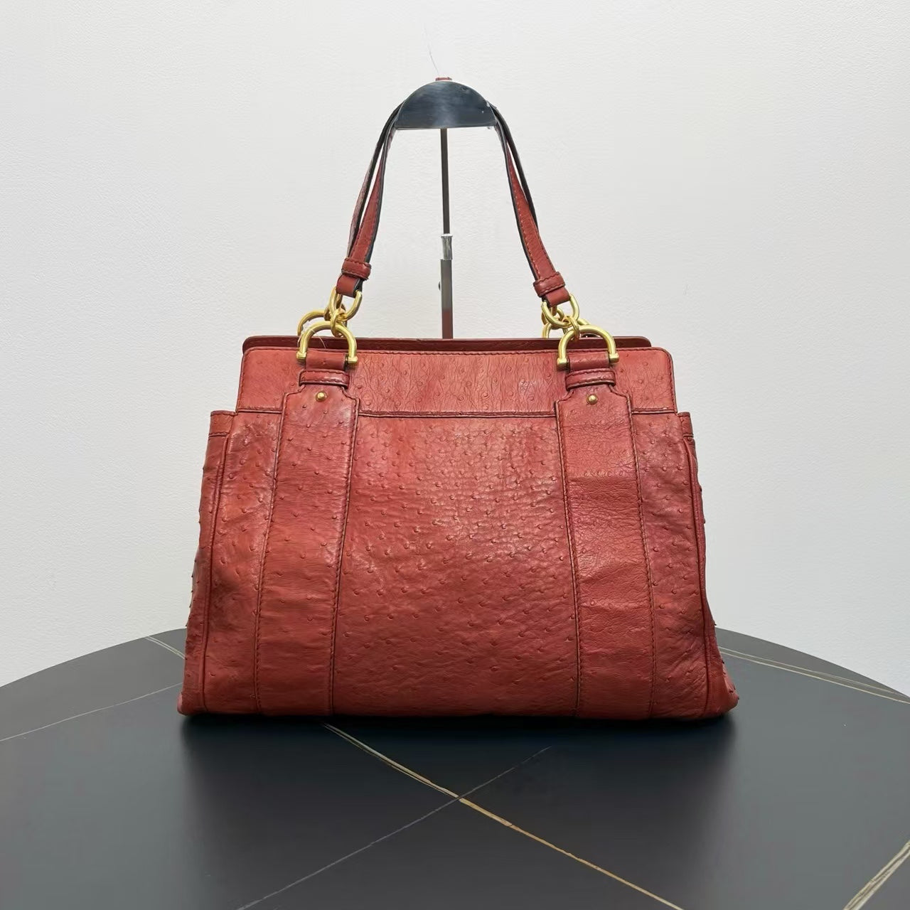Gucci Vintage Marmont Red Leather Tote Bag