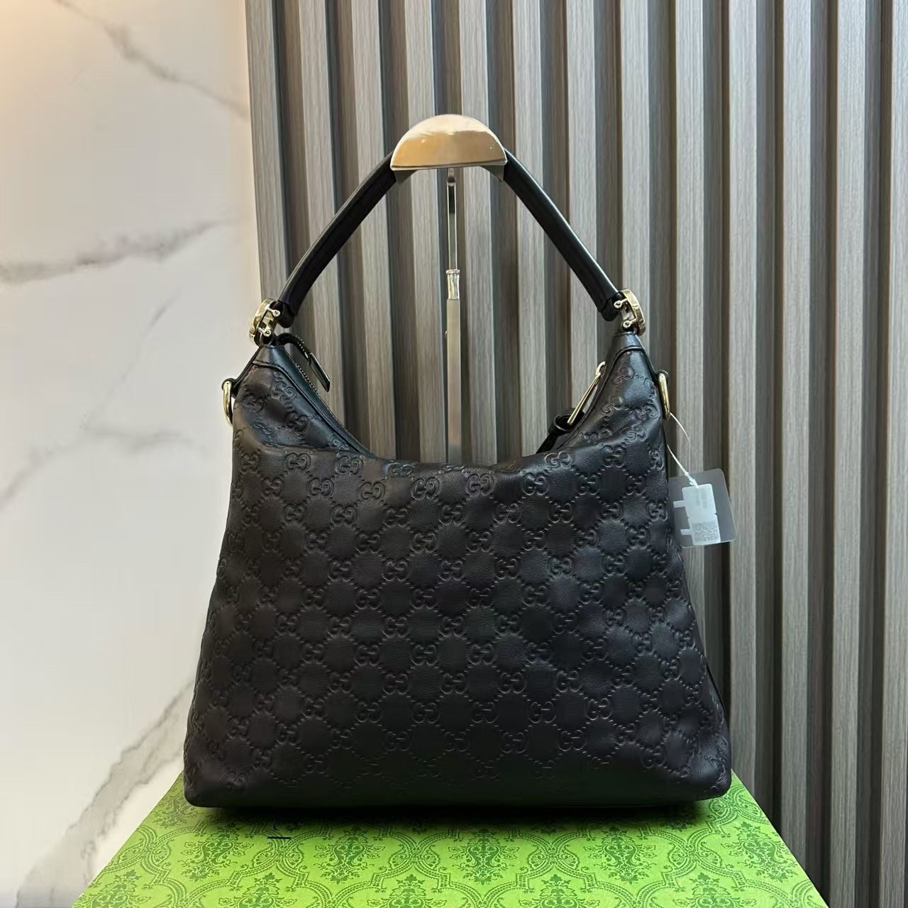 Gucci GG Imprimé Black Two-Way Shoulder Bag