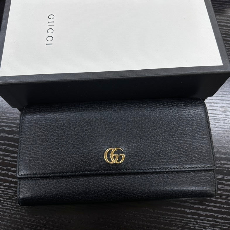 Gucci GG Black Leather Wallet