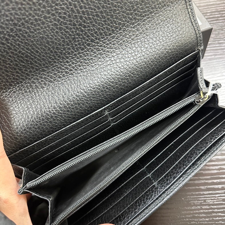 Gucci GG Black Leather Wallet