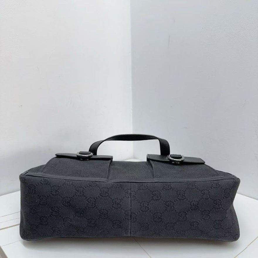 Gucci GG Black Canvas Shoulder Bag