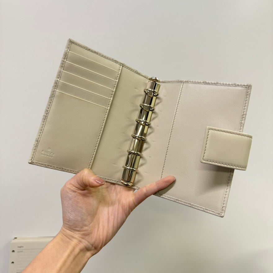 Gucci GG Agenda FM0345 Ivory Leather Planner