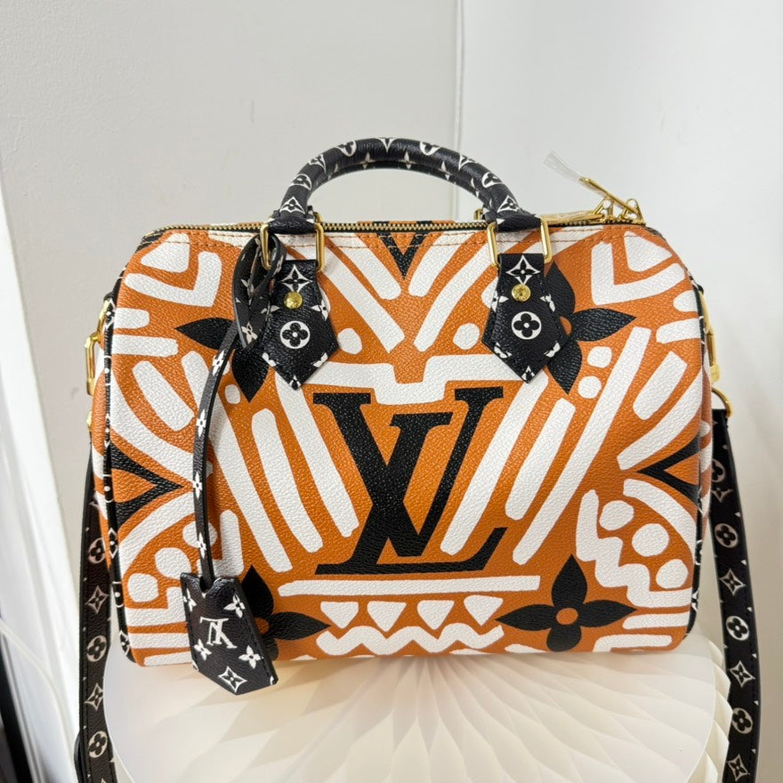 Limited SA Rank Preloved Louis Vuitton Speedy 25 2way Bag Orange Handle Bag
