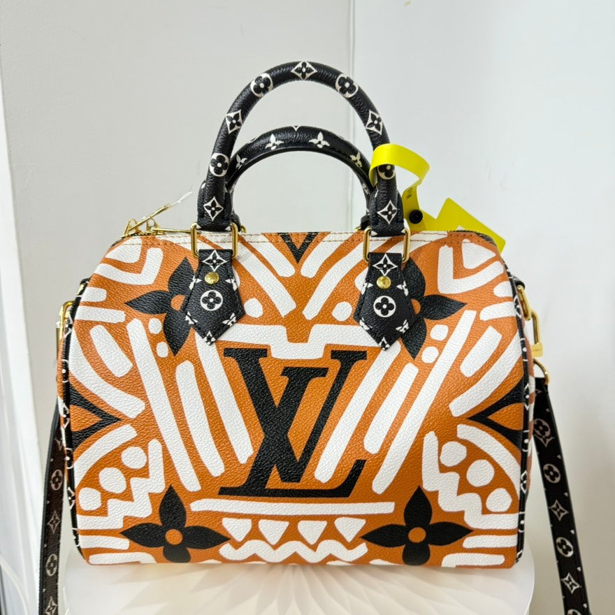 Limited SA Rank Preloved Louis Vuitton Speedy 25 2way Bag Orange Handle Bag