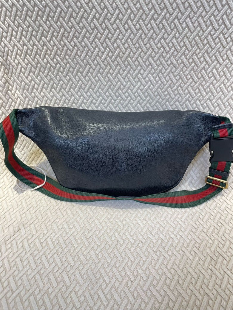 Gucci Preloved Blue Leather Bumbag Belt Bag
