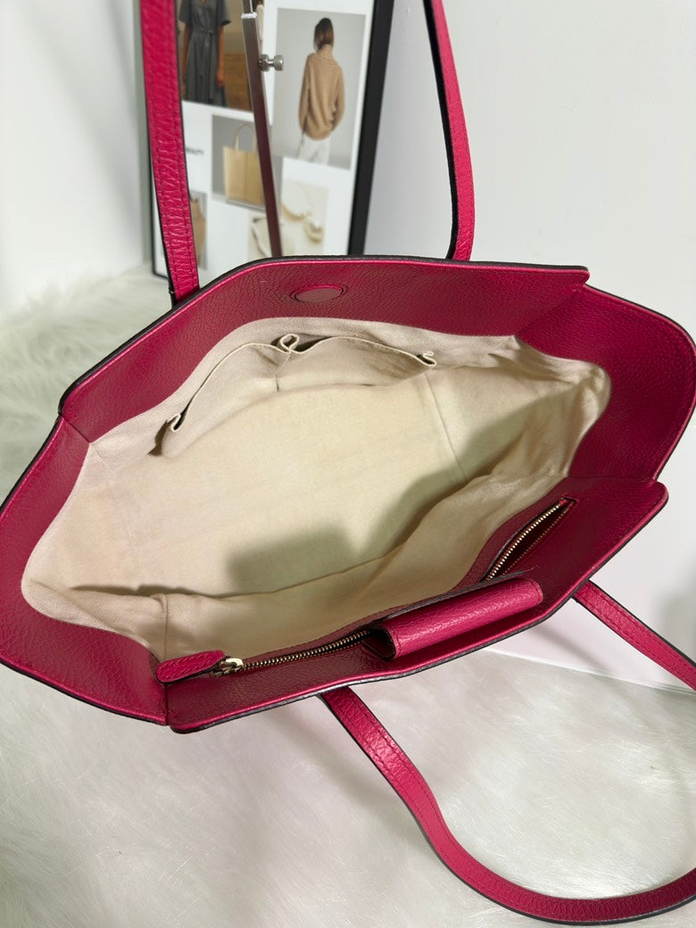 Gucci GG Marmont Fuchsia Leather Tote Bag