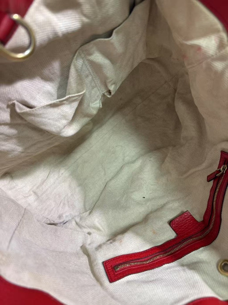 Gucci Soho Red Leather Tote Bag