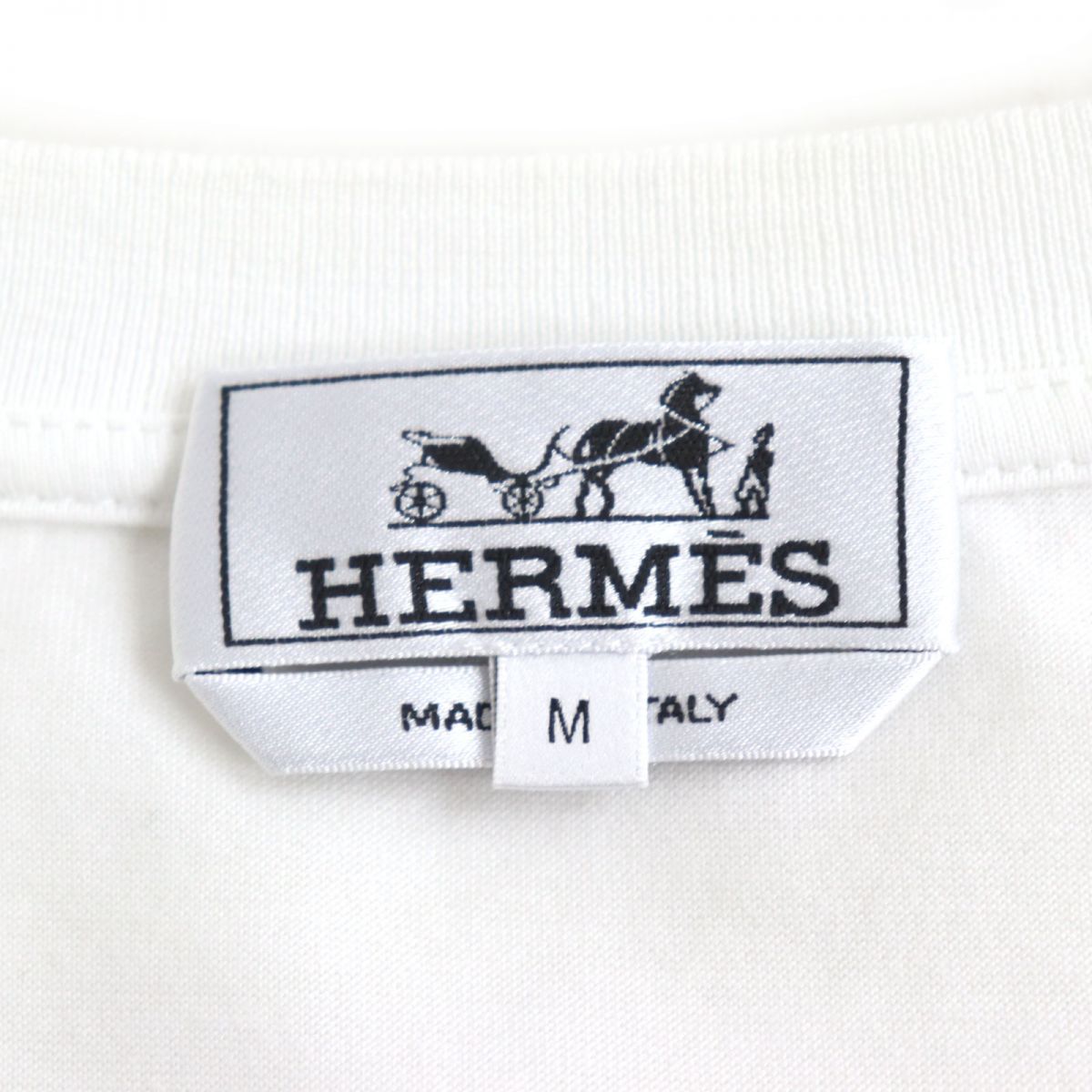 HERMES Short sleeve T-shirt cotton White x gray M