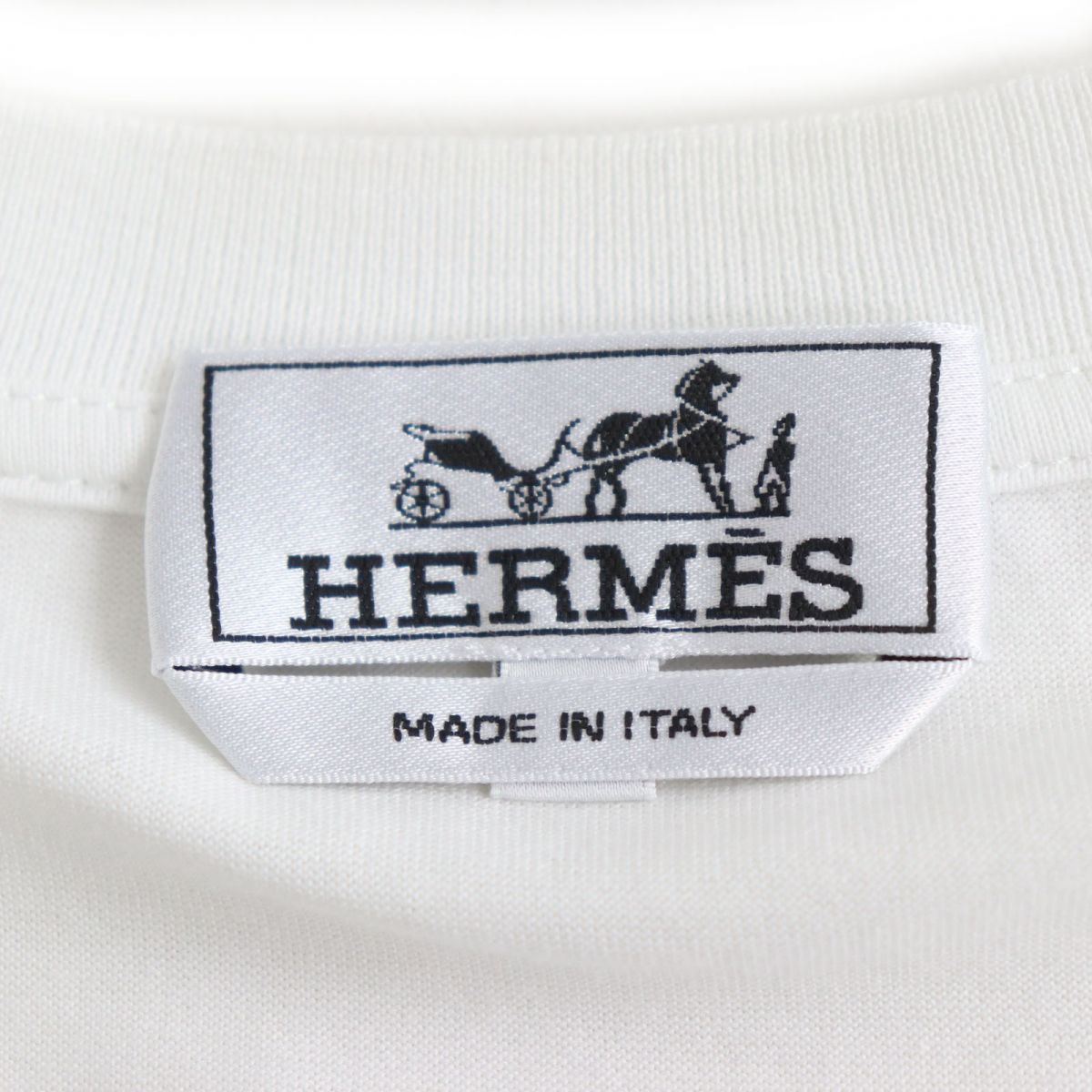 HERMES Short sleeve T-shirt cotton White x gray M