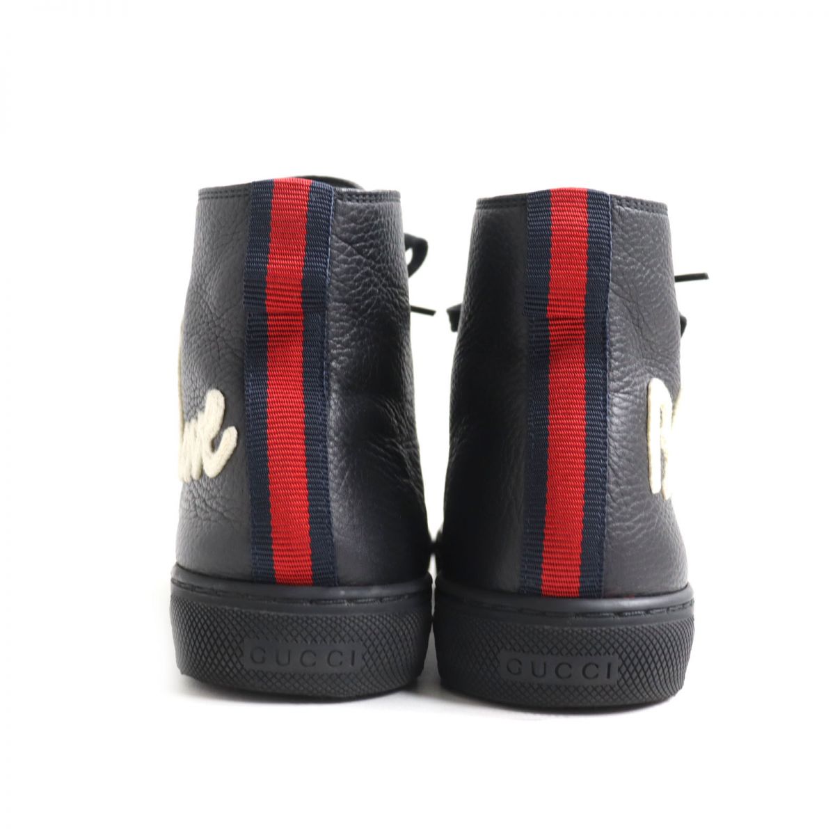 GUCCI High cut sneakers Main: Calf leather black mens 5 Used