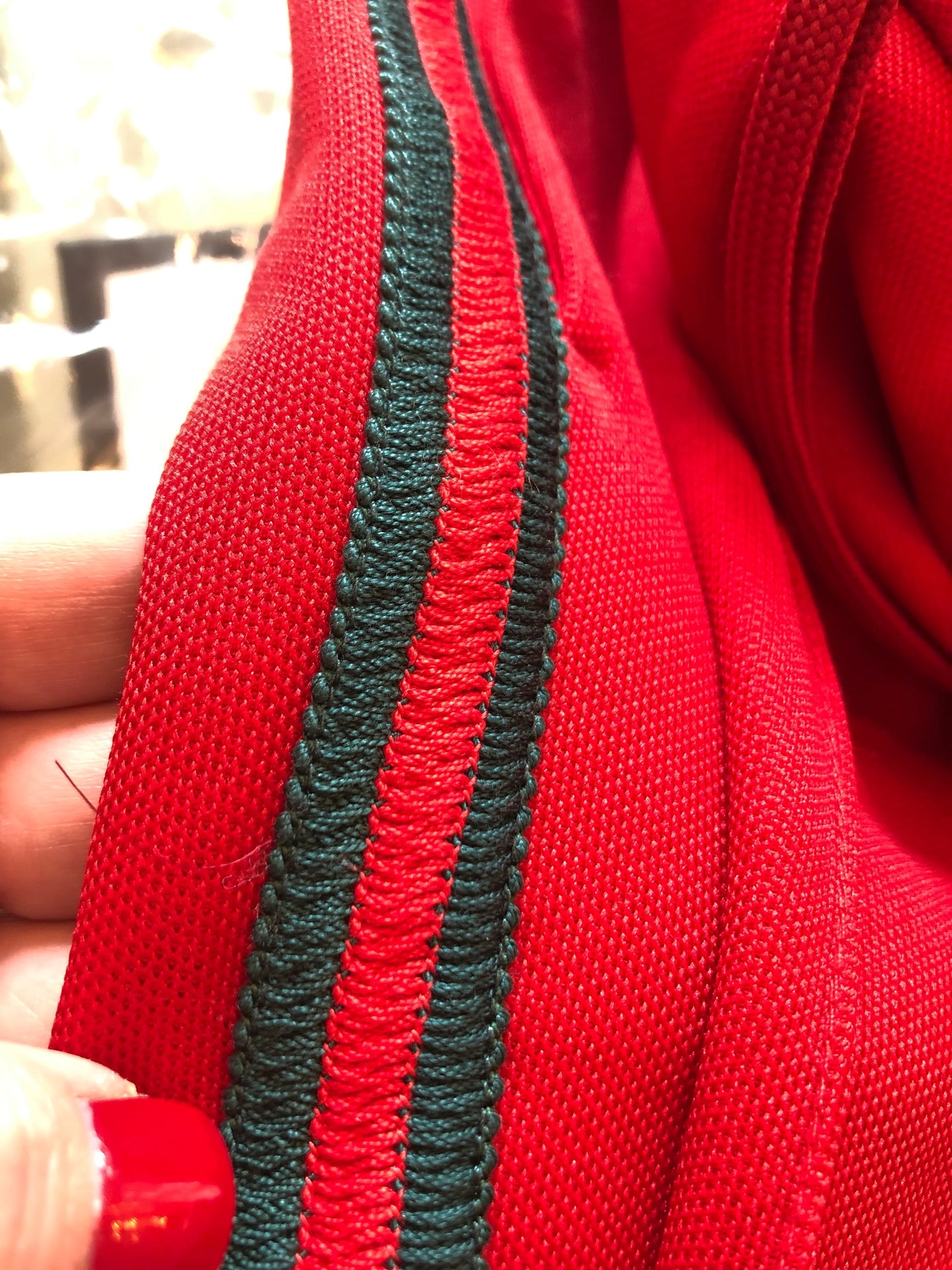 Gucci Green and Red Stripe Track Pants in Red