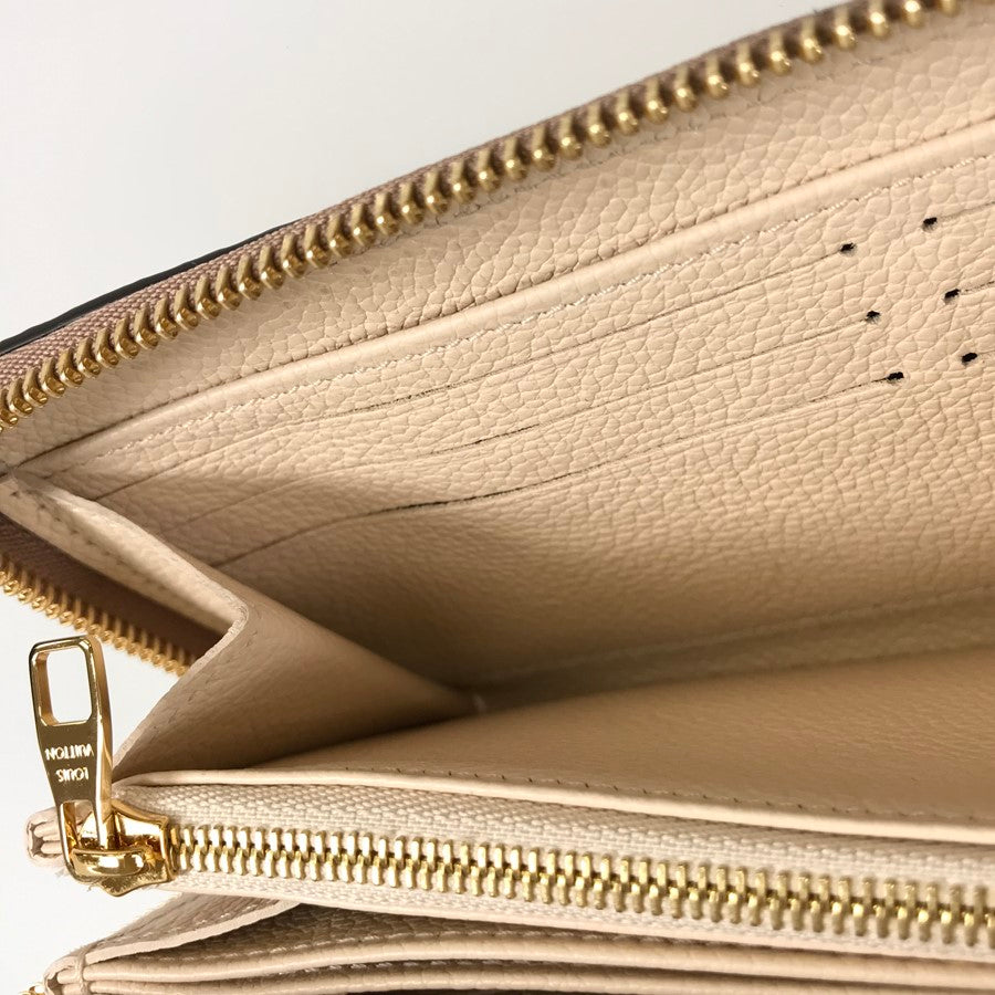 LOUIS VUITTON Bicolor Monogram Emplant Zippy Wallet purse Zip Around