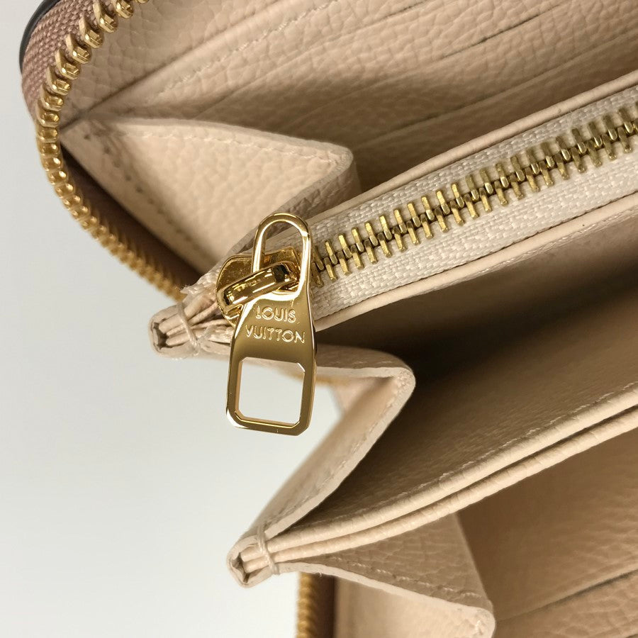 LOUIS VUITTON Bicolor Monogram Emplant Zippy Wallet purse Zip Around