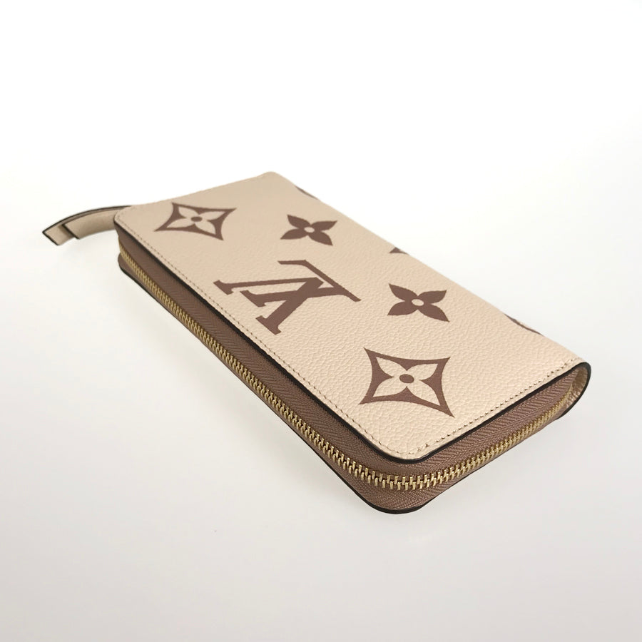 LOUIS VUITTON Bicolor Monogram Emplant Zippy Wallet purse Zip Around