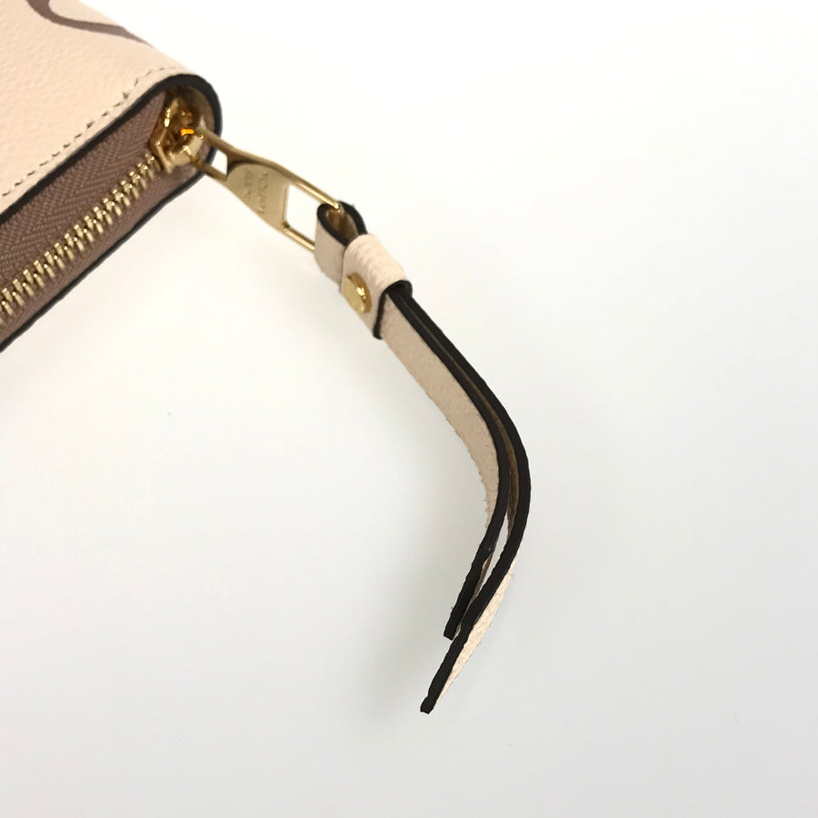 LOUIS VUITTON Bicolor Monogram Emplant Zippy Wallet purse Zip Around
