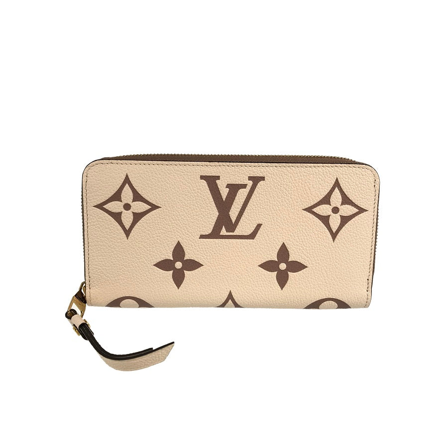 LOUIS VUITTON Bicolor Monogram Emplant Zippy Wallet purse Zip Around