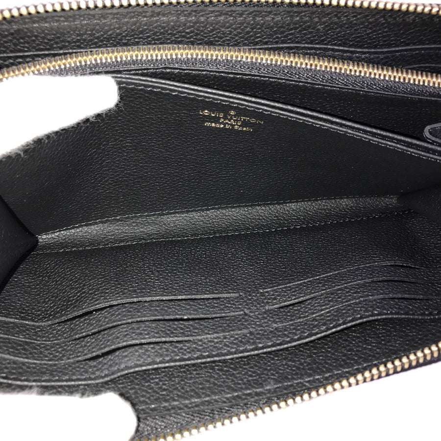 LOUIS VUITTON Bicolor Monogram Emplant Zippy Wallet purse Zip Around