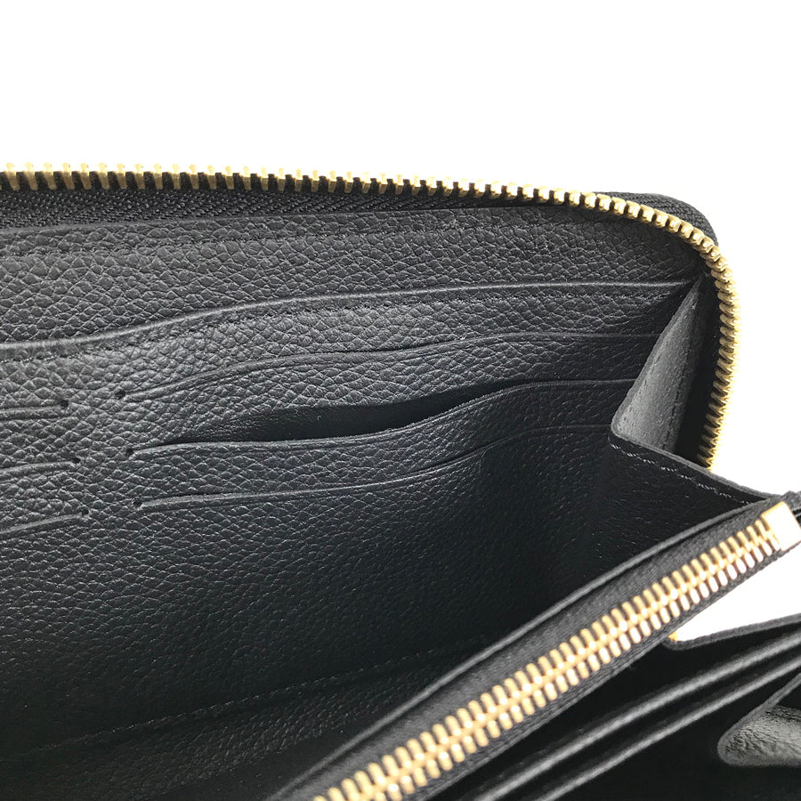 LOUIS VUITTON Bicolor Monogram Emplant Zippy Wallet purse Zip Around