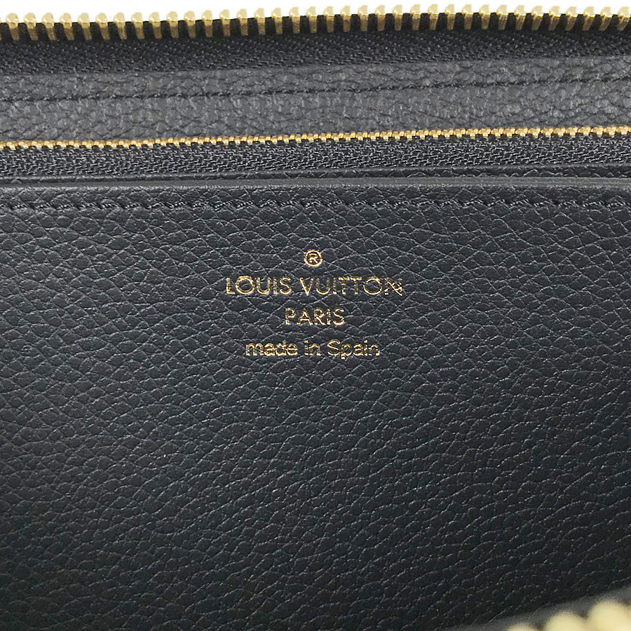 LOUIS VUITTON Bicolor Monogram Emplant Zippy Wallet purse Zip Around