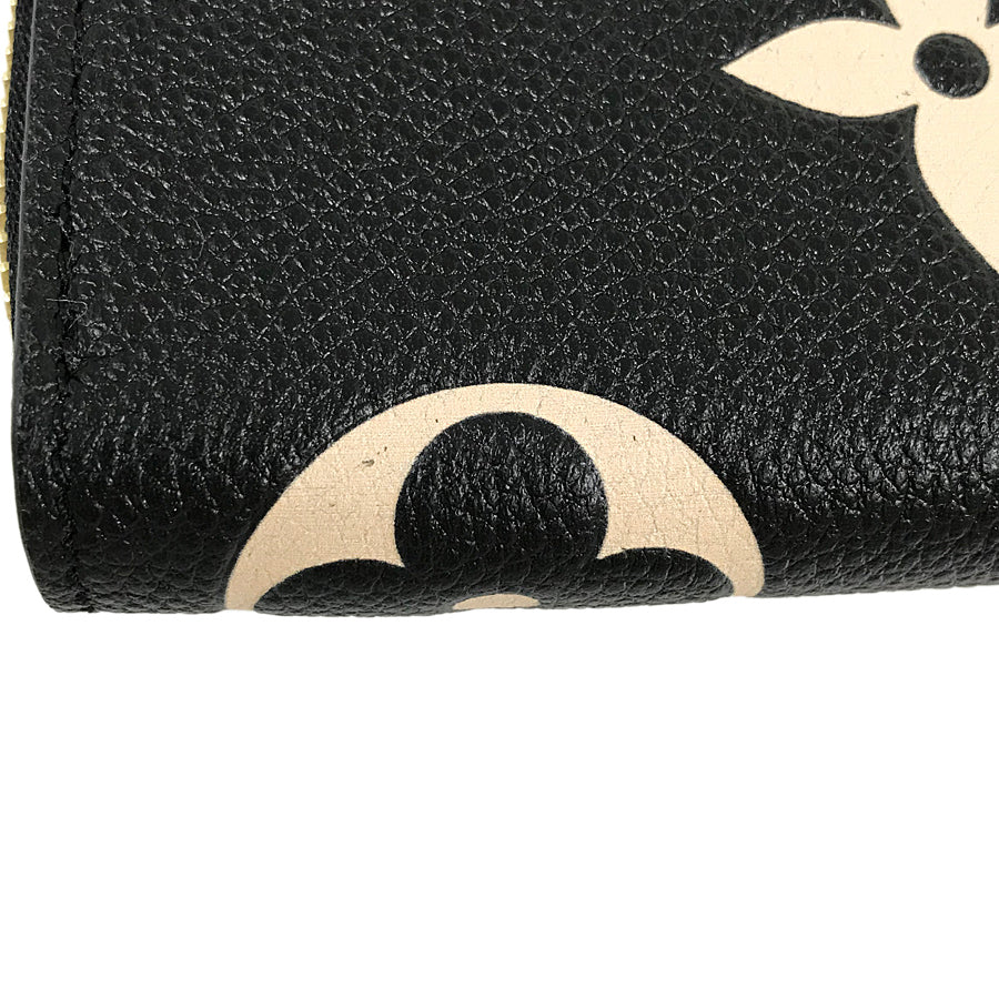 LOUIS VUITTON Bicolor Monogram Emplant Zippy Wallet purse Zip Around