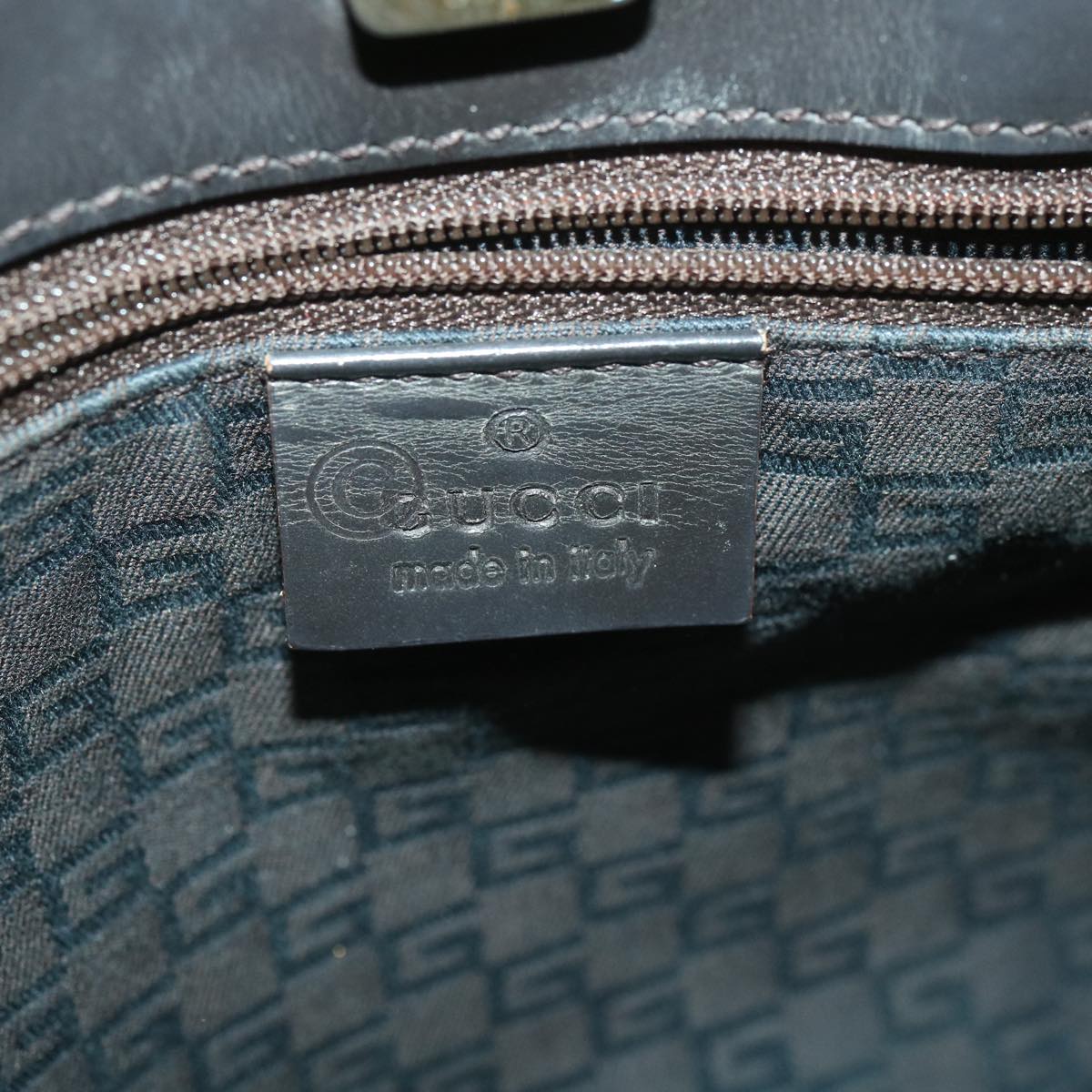 GUCCI GG Canvas Hand Bag Dark Brown 105650  ro900
