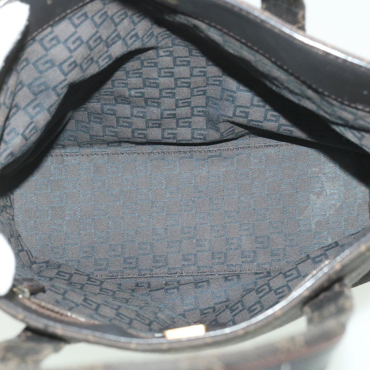 GUCCI GG Canvas Hand Bag Dark Brown 105650  ro900
