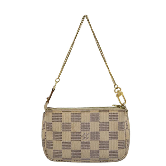 LOUIS VUITTON Damier Azur Mini Pochette Accessoires Pouch N58010 LV Auth rz439