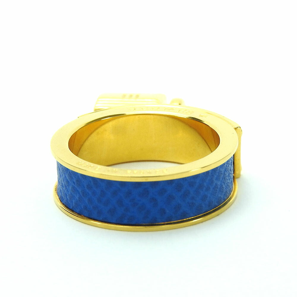 HERMES Scarf ring Metal, Leather gold Women Used